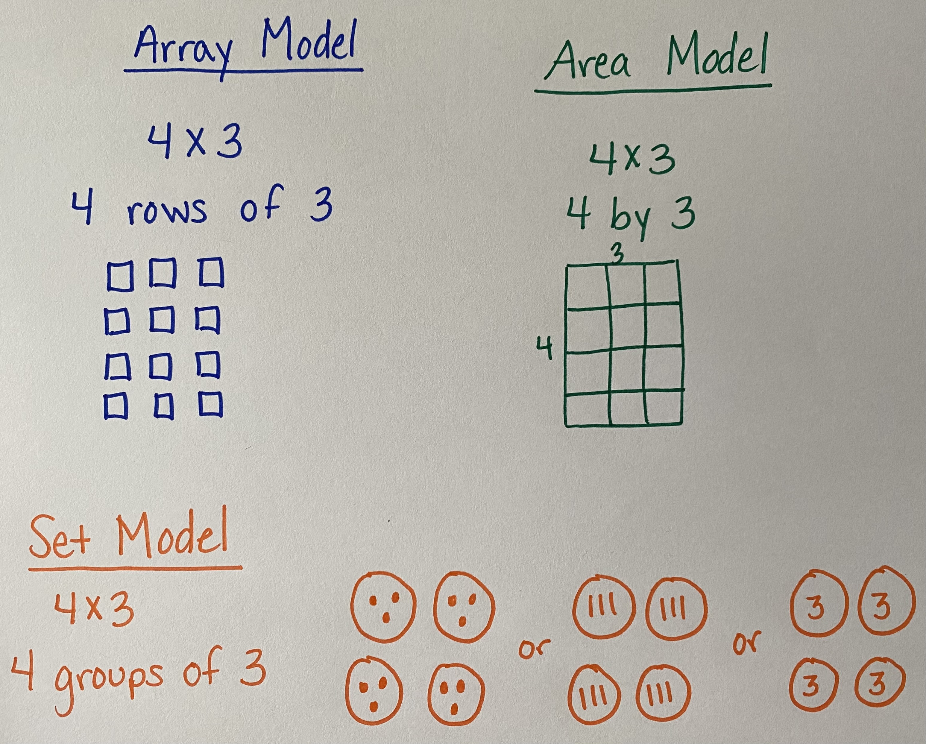 Multiplication Model Worksheet